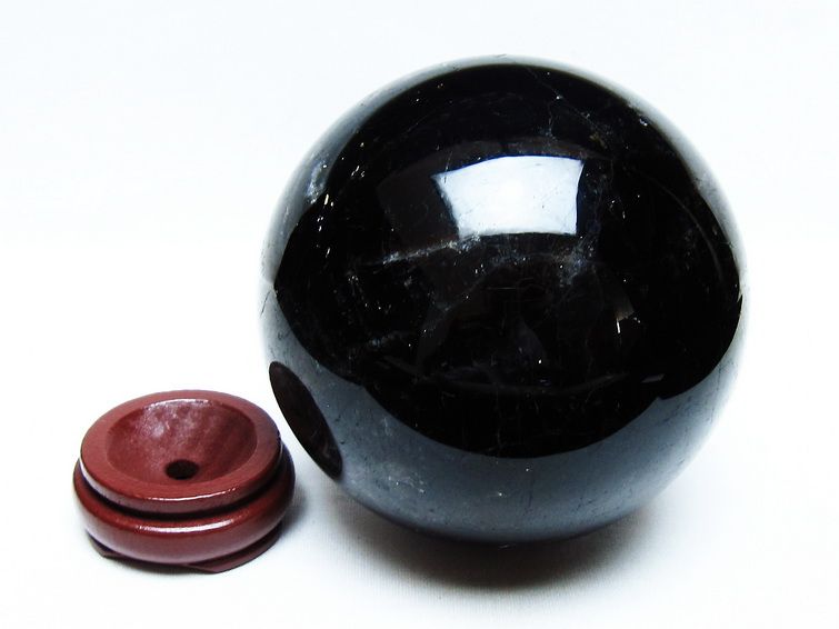 モリオン 2.1Kg 黒水晶 丸玉 120mm スフィア 一点物 送料無料 161-930