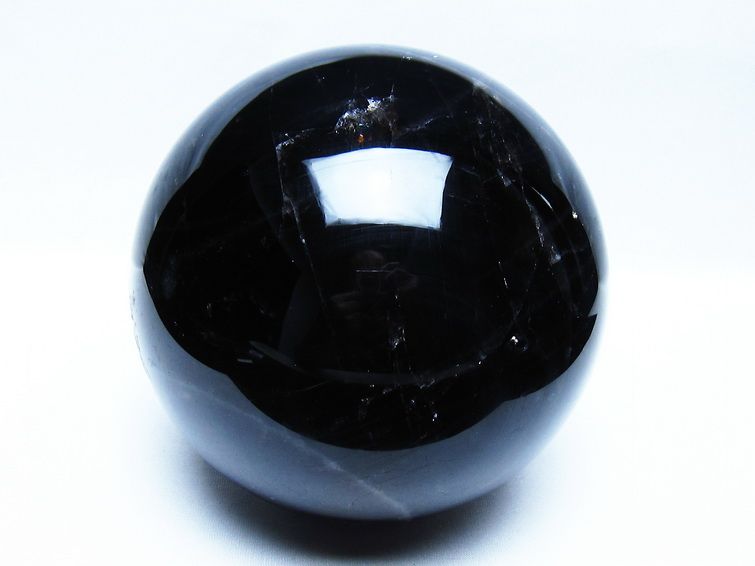 3.3Kg モリオン 黒水晶 丸玉 138mm スフィア 一点物 送料無料 161-944