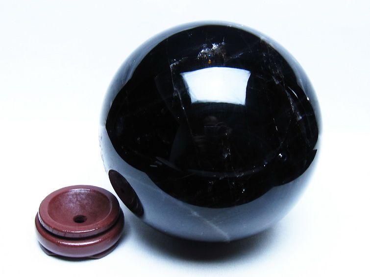 3.3Kg モリオン 黒水晶 丸玉 138mm スフィア 一点物 送料無料 161-944