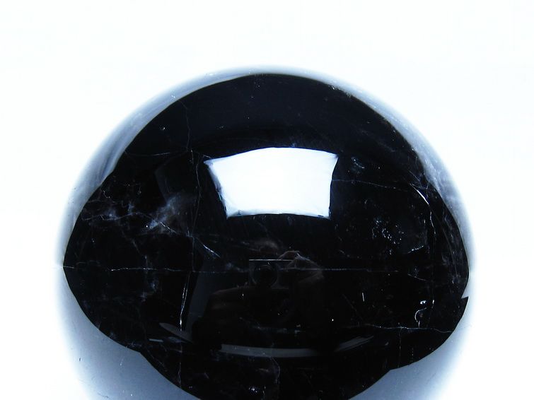 2.6Kg モリオン 黒水晶 丸玉 128mm スフィア 一点物 送料無料 161-947