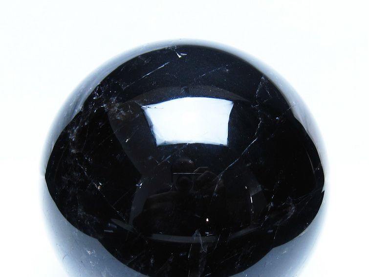 2.6Kg モリオン 黒水晶 丸玉 128mm スフィア 一点物 送料無料 161-960