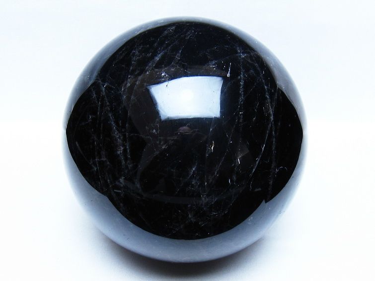 5.3Kg モリオン 黒水晶 丸玉 160mm スフィア 一点物 送料無料 161-983