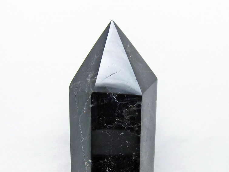 2.4Kg モリオン 六角柱 黒水晶 ポイント 置物 一点物 台座付属 送料