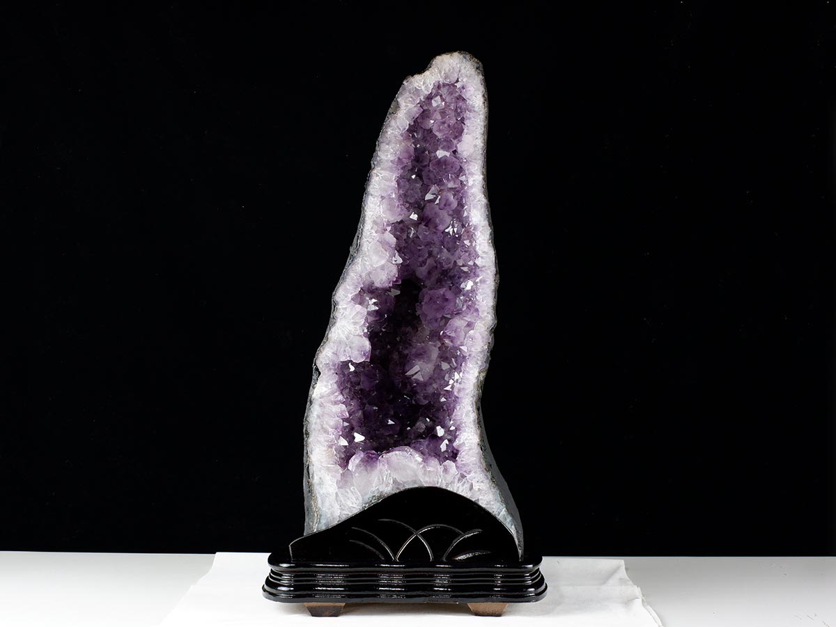 ブラジル産❣️天然石 カルサイト共生アメジストの原石　置物D.188 ブラジル産❣️天然石 カルサイト共生アメジストの原石 置物D.188