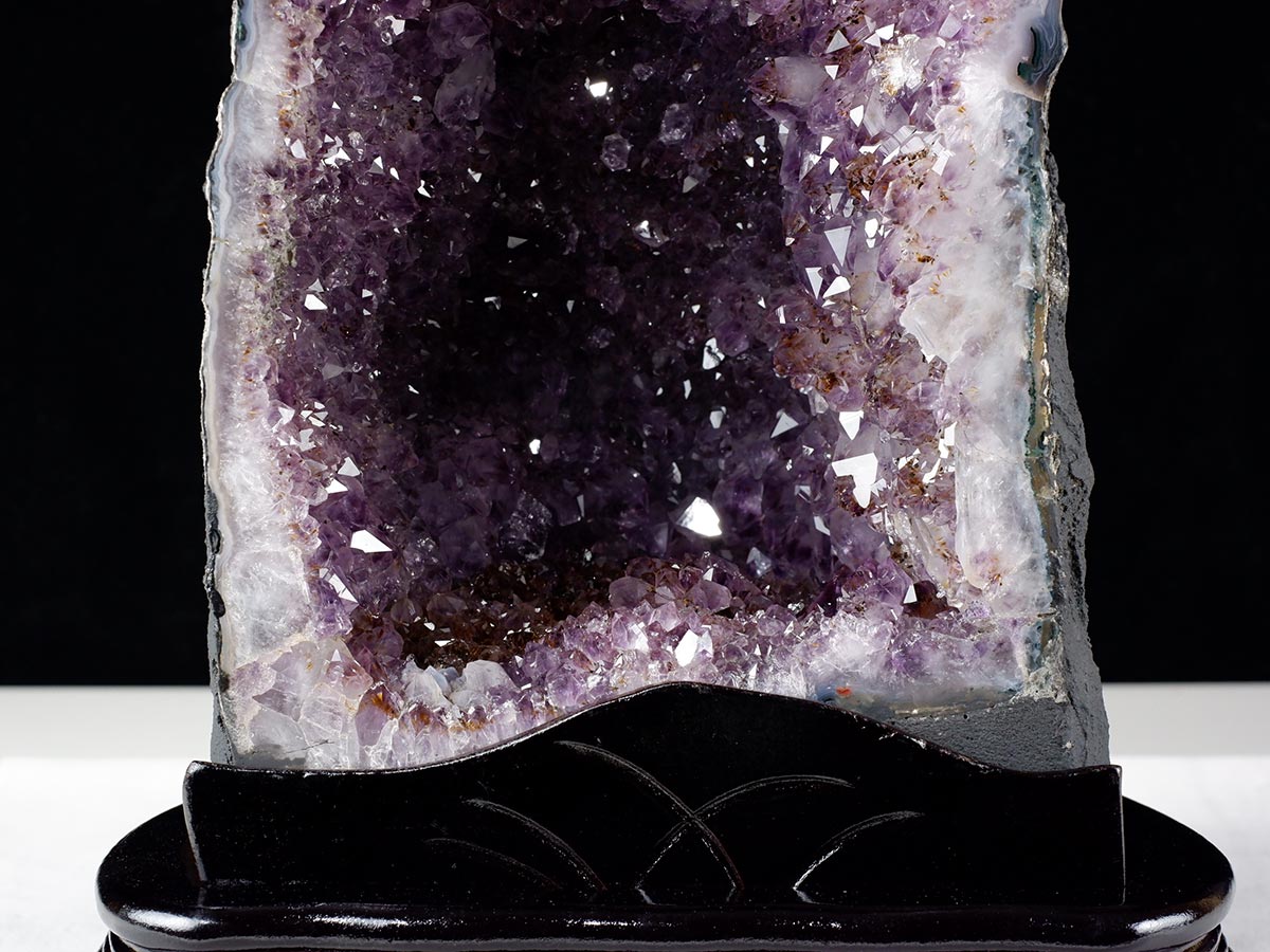 天然石アメジストのドーム　置物　台座付きG.58 12.8Kg アメジストドーム ブラジル産 アメジスト ドーム 原石 置物