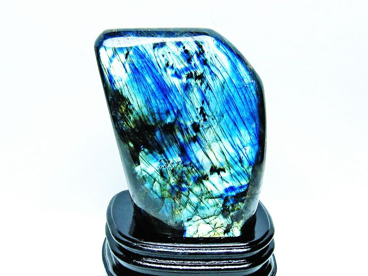 ラブラドライト 原石 台座付属 一点物 送料無料 181-4251 : 天然石