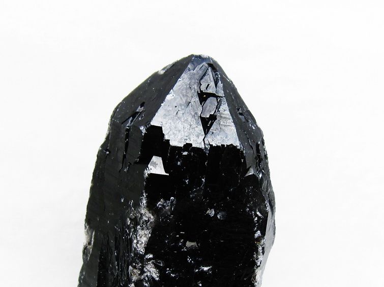 モリオン 原石 黒水晶 山東省産 台座付属 一点物 送料無料 181-4501