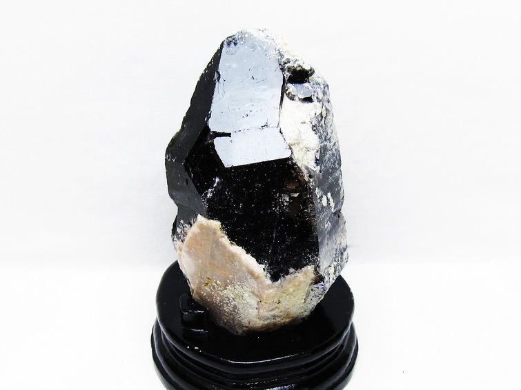 1.4Kg 黒水晶 原石 モリオン 山東省産 台座付属 一点物 送料無料 181