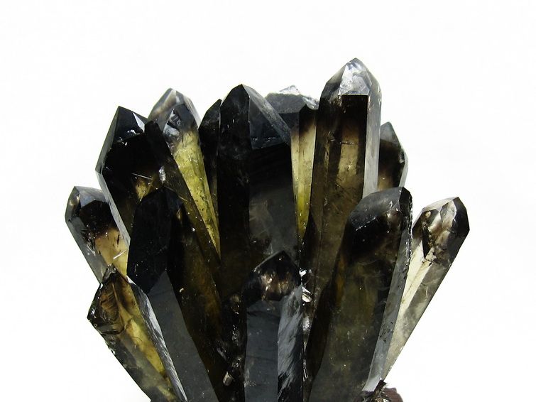 モリオン クラスター 黒水晶 原石 台座付属 一点物 送料無料 182-8421