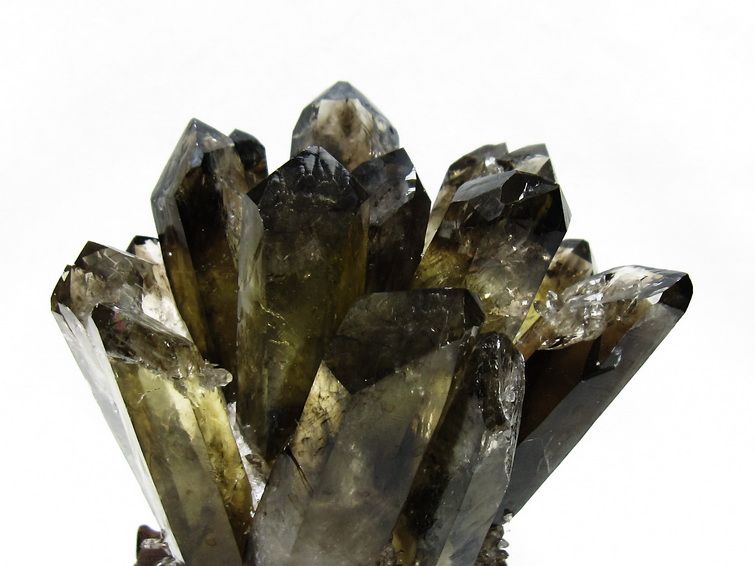 モリオン クラスター 黒水晶 原石 台座付属 一点物 送料無料 182-8427