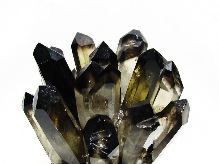 モリオン クラスター 黒水晶 原石 台座付属 一点物 送料無料 182-8428