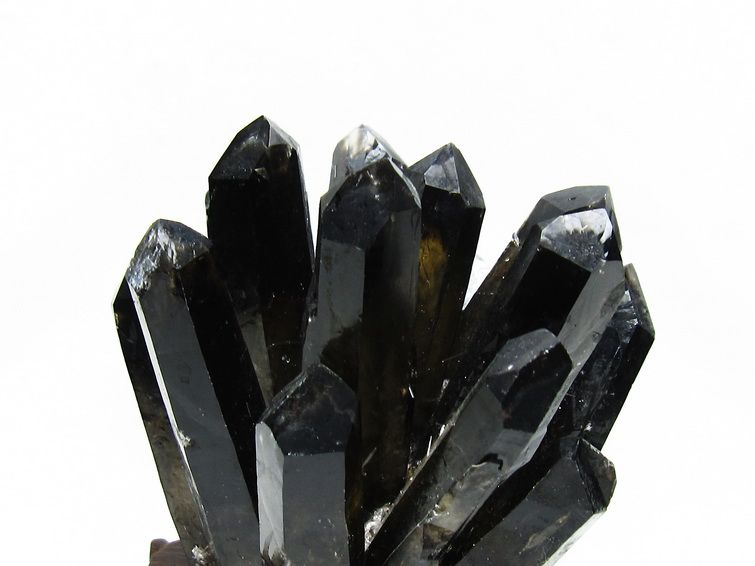 モリオン クラスター 黒水晶 原石 台座付属 一点物 送料無料 182-8431
