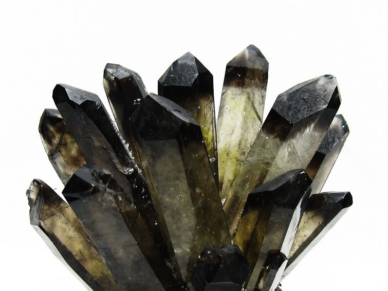 モリオン クラスター 黒水晶 原石 台座付属 一点物 送料無料 182-8436