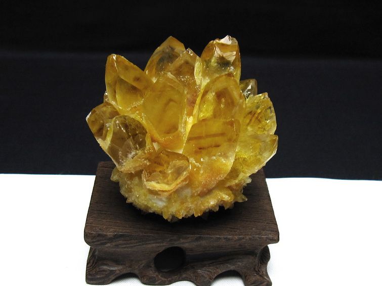 シトリン クラスター シトリンクォーツ 原石 台座付属 一点物 182-8474