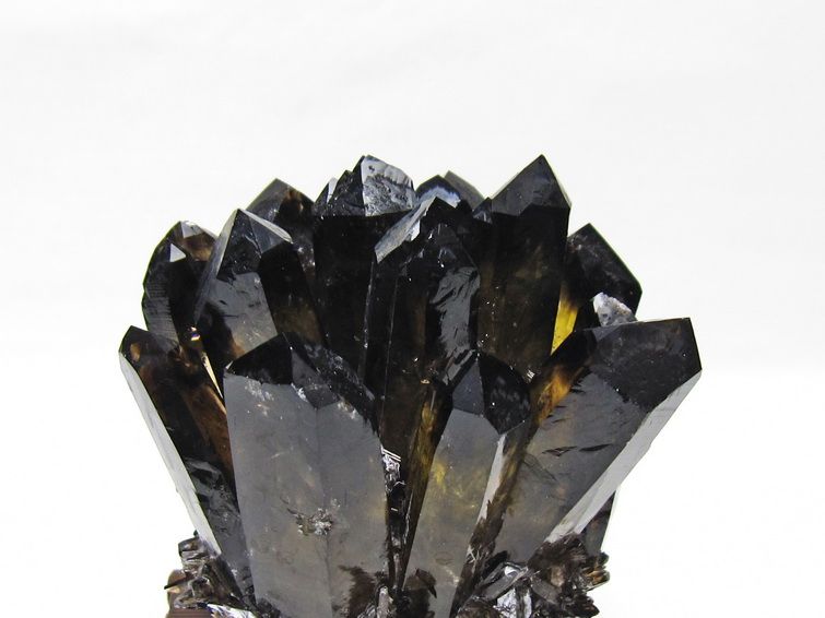 モリオン クラスター 黒水晶 原石 台座付属 一点物 送料無料 182-8672