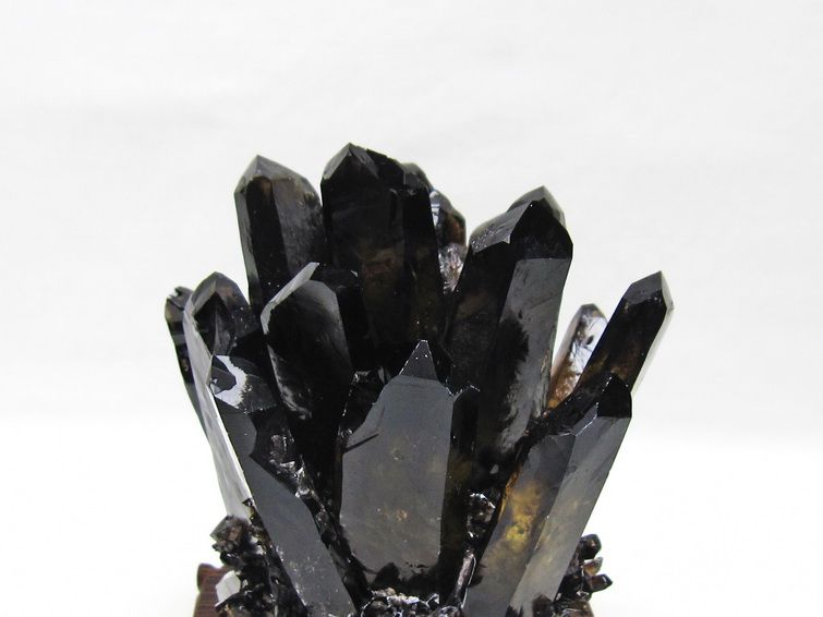 モリオン　クラスター　【４０４g】 黒水晶　台座付き モリオン クラスター 黒水晶 原石 台座付属 一点物 送料無料 182-8690