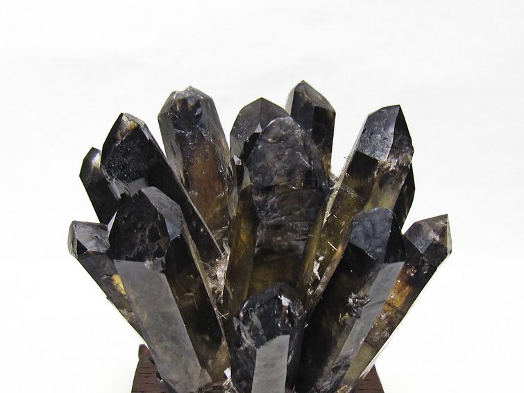 黒水晶 クラスター モリオン 原石 台座付属 一点物 送料無料 182-8697