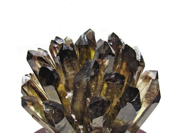1.2Kg 黒水晶 クラスター モリオン 原石 台座付属 一点物 送料無料 182