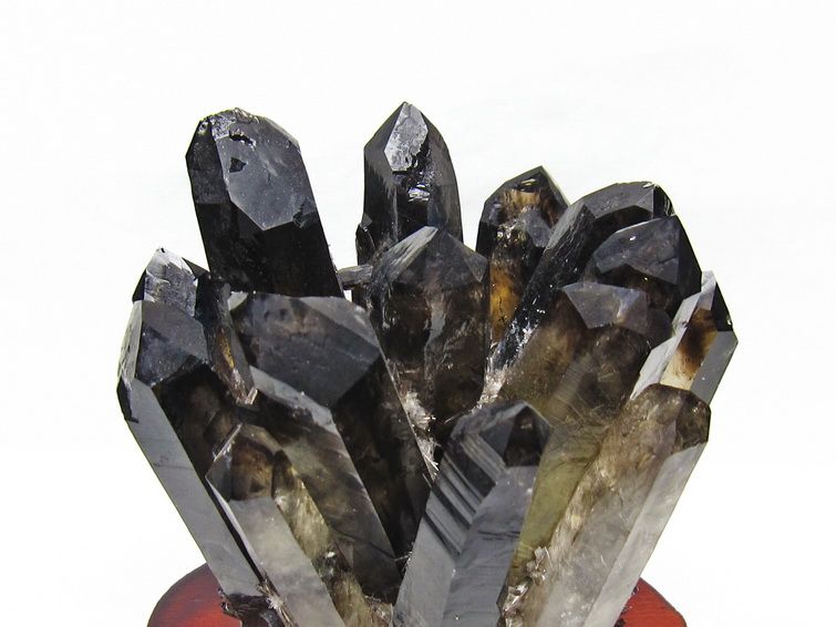 1.4Kg 黒水晶 クラスター モリオン 原石 台座付属 一点物 送料無料 182