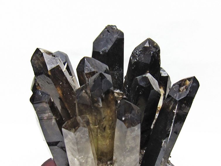1.4Kg 黒水晶 クラスター モリオン 原石 台座付属 一点物 送料無料 182