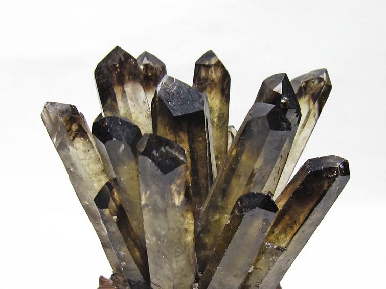 黒水晶 クラスター モリオン 原石 台座付属 一点物 送料無料 182-8708