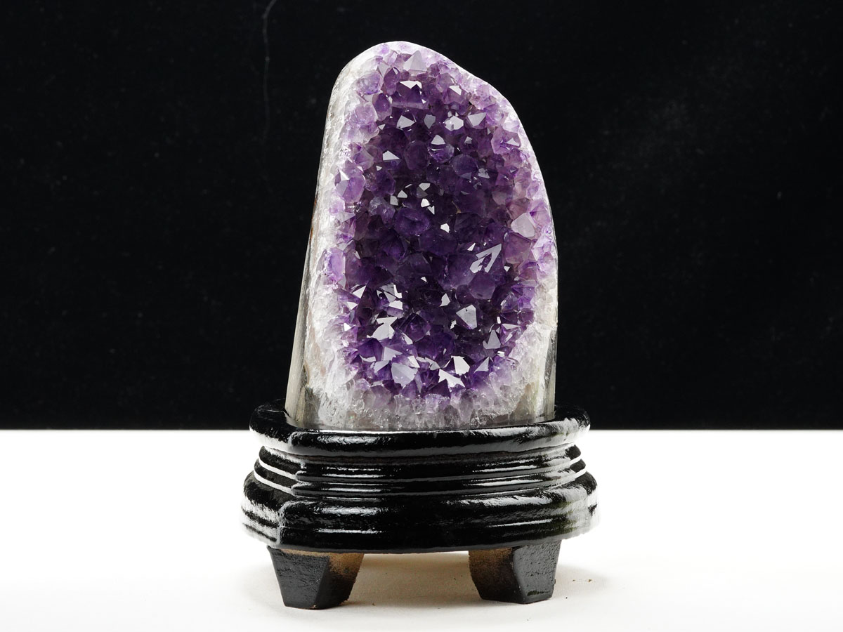 1.2Kg アメジスト クラスター ウルグアイ産 原石 amethyst 台座付属
