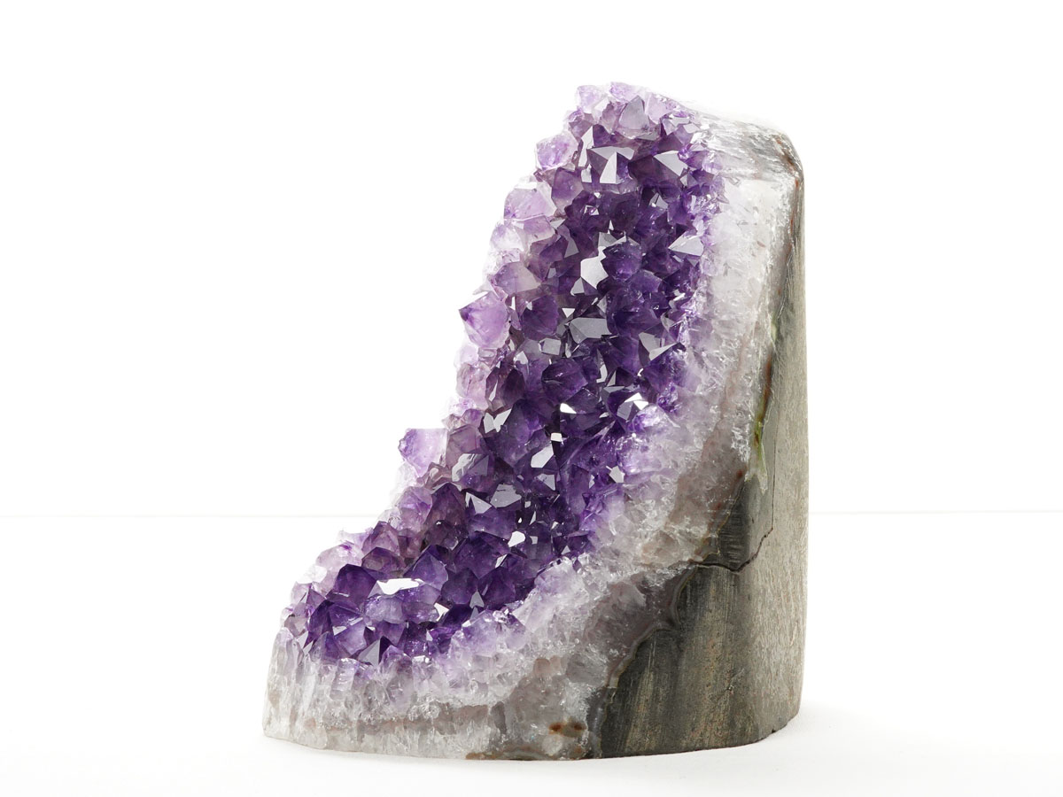 1.2Kg アメジスト クラスター ウルグアイ産 原石 amethyst 台座付属