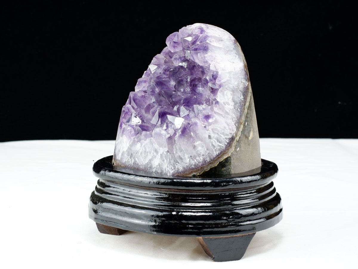 1.1Kg アメジスト クラスター ウルグアイ産 原石 amethyst 台座付属