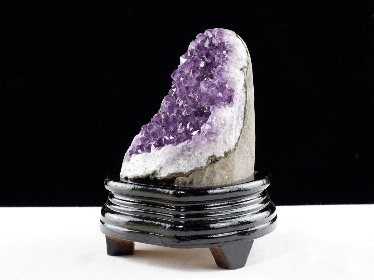 アメジスト 原石 ウルグアイ産 クラスター amethyst 台座付属 送料無料