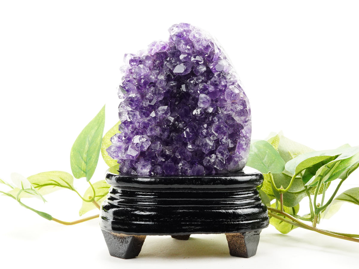 アメジスト クラスター ウルグアイ産 原石 amethyst 台座付属 送料無料