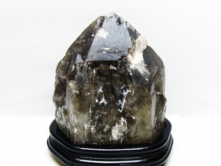 7Kg モリオン 黒水晶 原石 エレスチャル 台座付属 一点物 送料無料 191