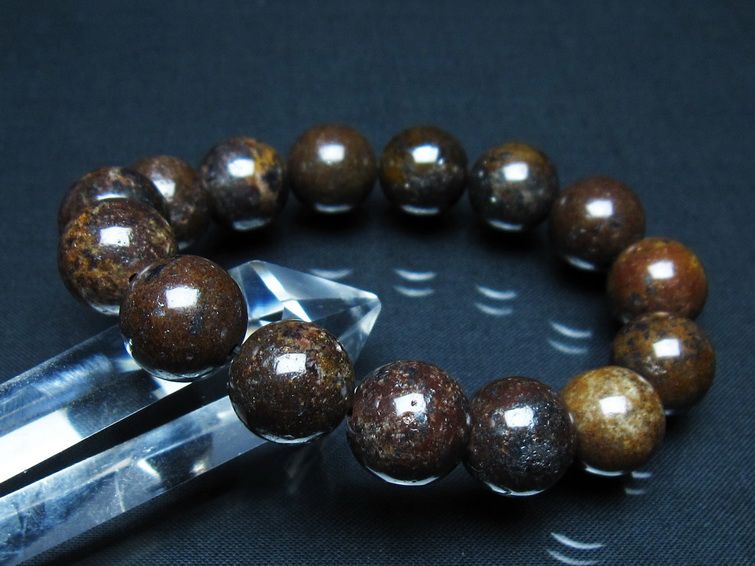 サハラNWA869隕石（コンドライト） ブレスレット 14mm 一点物 送料無料