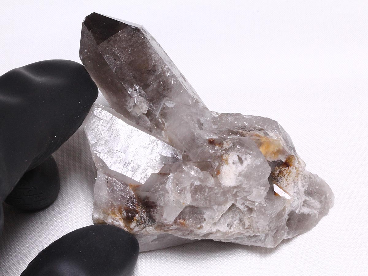 超キラキラ透明】天然スモーキークォーツ 大きめクラスター 煙水晶