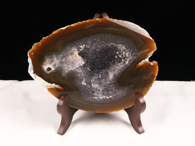 2.5Kg トレジャーメノウ アゲート 瑪瑙 メノウ 置物 台座付属 送料無料