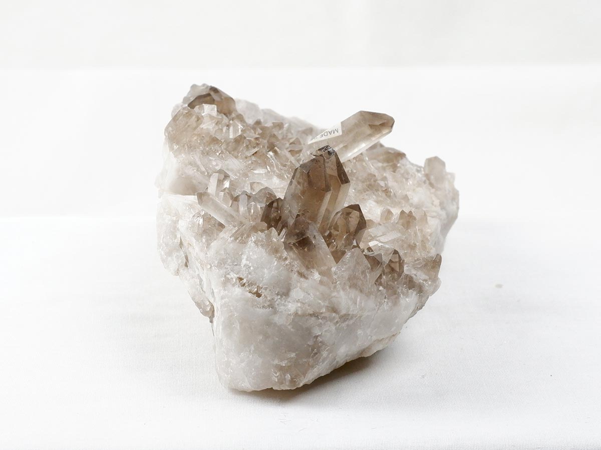 スモーキークォーツ クラスター ブラジル産 煙水晶 原石 一点物 送料