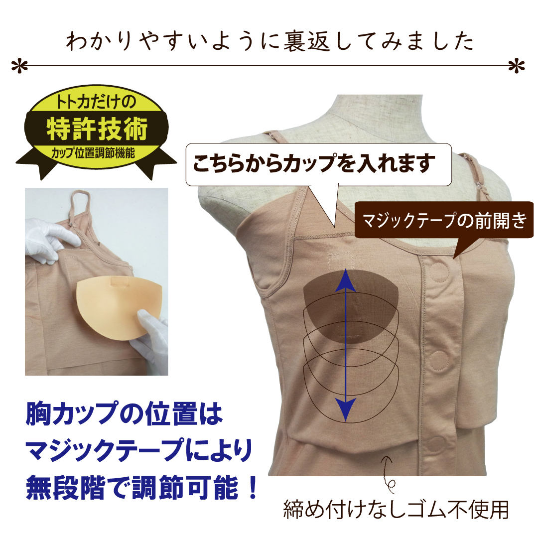 脇汗 インナー カップ付き キャミソール 大きいサイズ 脇汗