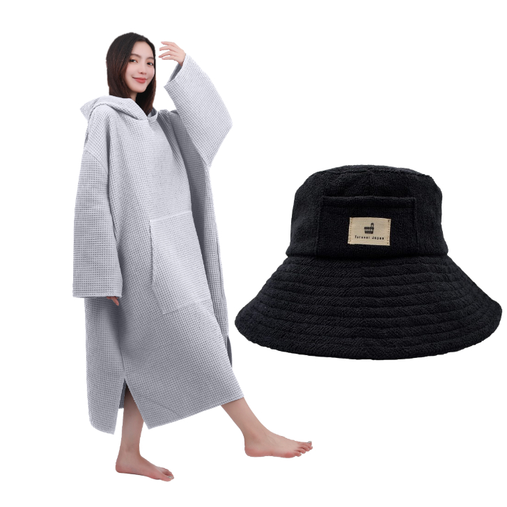 公式Totonoi Japan タオル地 サウナハット&サウナポンチョセット 全24