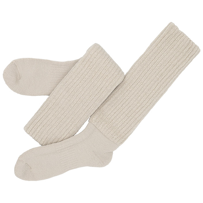 ヒオリエ ＜Lサイズ＞ 靴下 ハイ ソックス あったか 2重編み 日本製