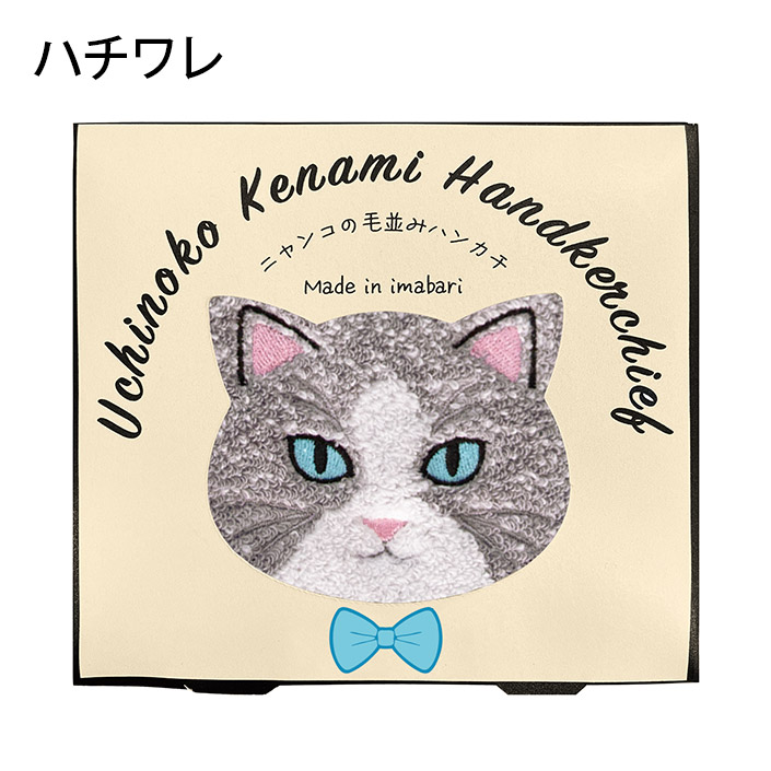 今治タオル（imabari towel） ハンカチタオル うちのニャンコ 毛並み