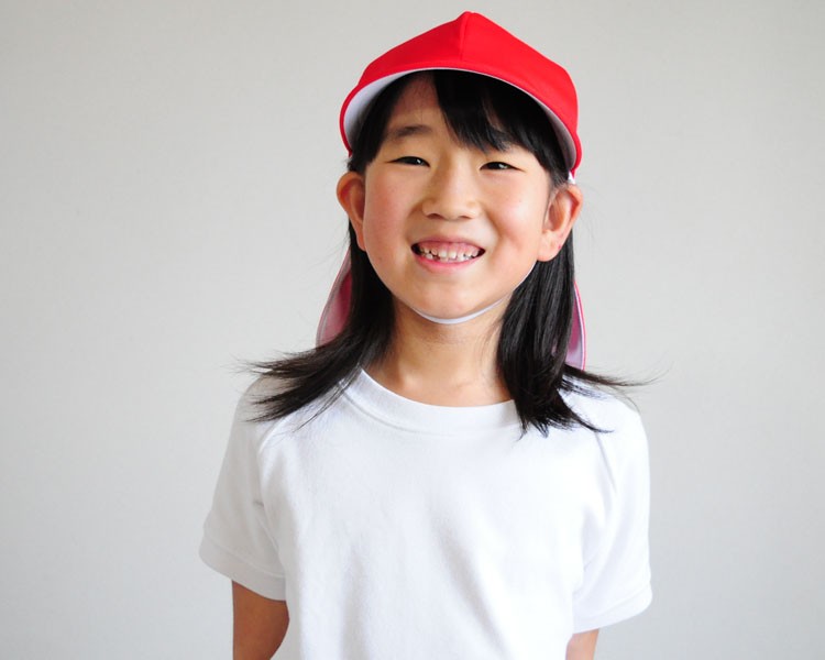 赤白帽 赤白帽子 日よけ 日よけ付き たれ付き 紅白帽 運動会 小学校 帽子 :8105320:帽子屋 峠 通販 