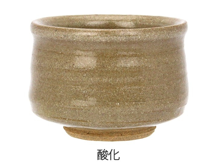 基礎釉薬　SK7　石灰釉　を酸化焼成した色見本