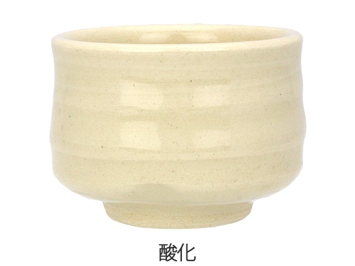 基礎釉薬　SK6a　石灰釉　を酸化焼成した色見本