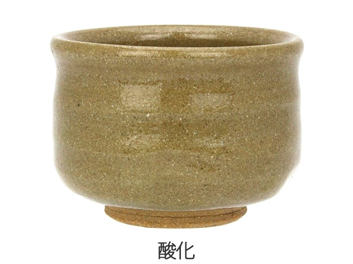 基礎釉薬　SK6a　石灰釉　を酸化焼成した色見本