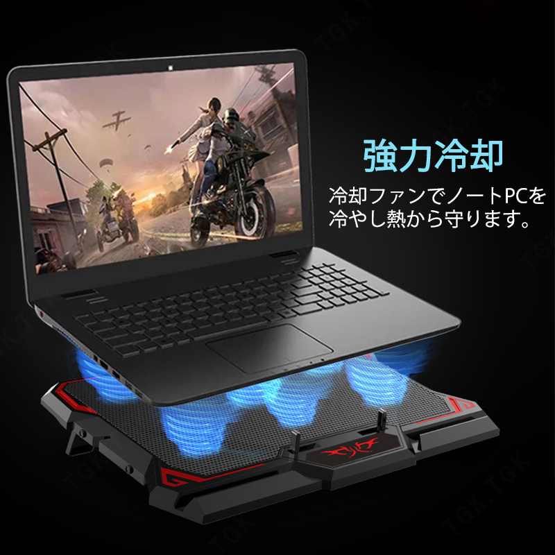 強力 クーラー ノートPC 付 2ポート 大型 冷却ファンUSBポート ノートPC クーラー 強力 大型 冷却ファンUSBポート 2ポート 付