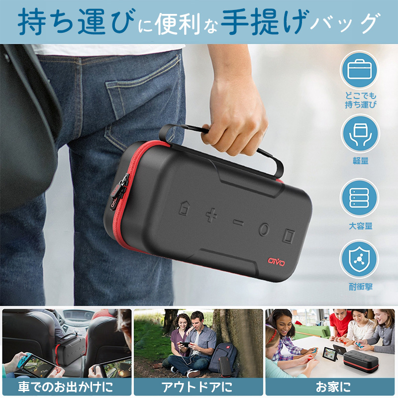 Nintendo Switch用 大容量キャリングケースと液晶保護フィルム2