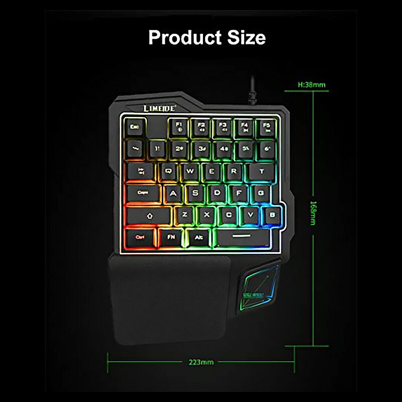 ゲーム2点セット 片手ゲーミングキーボード ゲーミングマウス