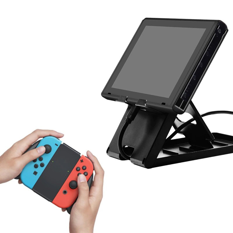 Nintendo Switch対応 卓上スタンド 5段階角度調整 充電しながら遊べる
