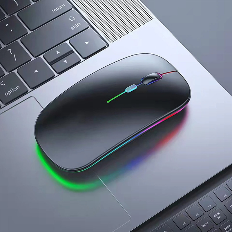 ワイヤレスマウス 無線 充電式 7色LEDライト付 Bluetooth 2.4GHz