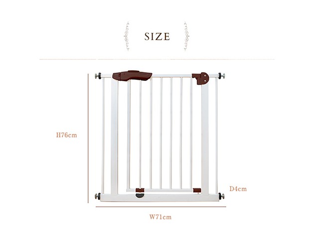 シンセーインターナショナル スチールゲート ホワイト  ベビーゲート 柵 赤ちゃん ベビー ゲート ベビーゲイト ペット  