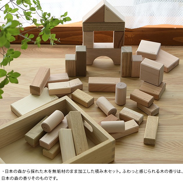大注目 積み木 つみき 積木 おしゃれ かわいい 日本製 天然木 知育玩具 1歳 2歳 3歳 Oak Village オークヴィレッジ 寄木の積木 木箱入り ラッピング対応 激安ブランド Www Gran Gusto It
